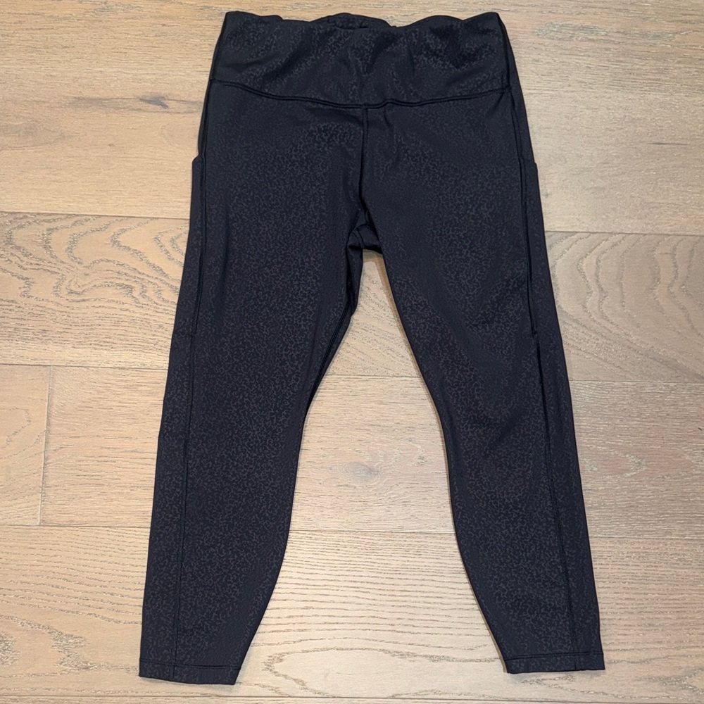 Athleta Black Embossed 7/8 Tights